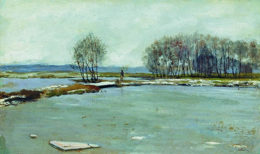 Wikioo.org – La Enciclopedia de las Bellas Artes - Pintura, Obras de arte de Isaak Ilyich Levitan - Principios de la primavera