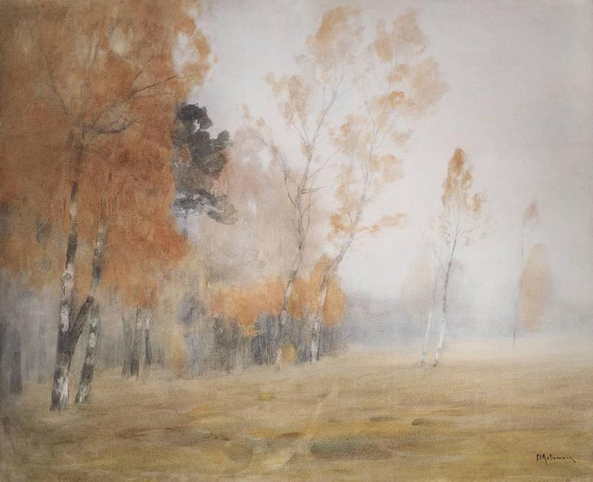 WikiOO.org - Encyclopedia of Fine Arts - Målning, konstverk Isaak Ilyich Levitan - Mist. Autumn.