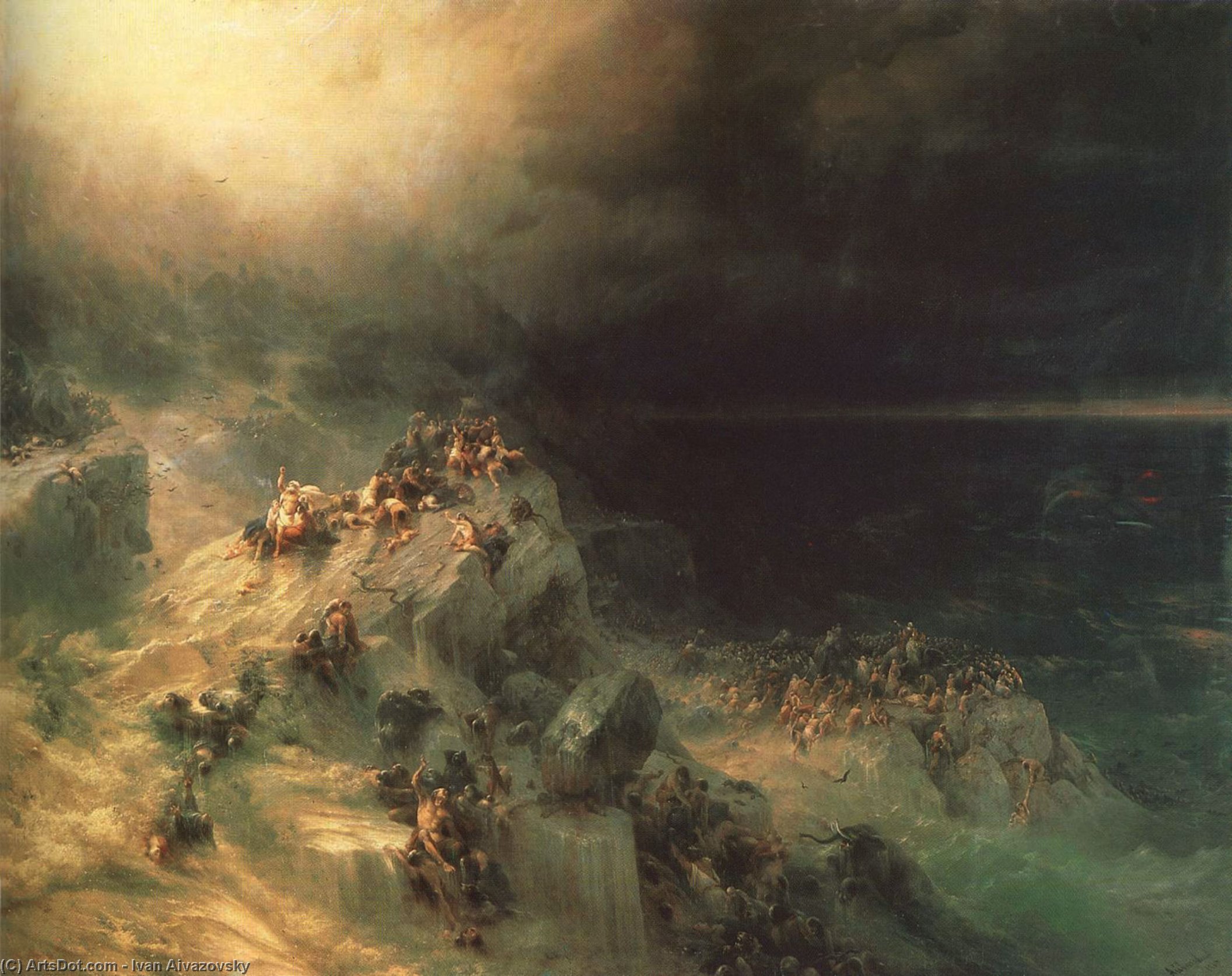WikiOO.org - Encyclopedia of Fine Arts - Maleri, Artwork Ivan Aivazovsky - Deluge