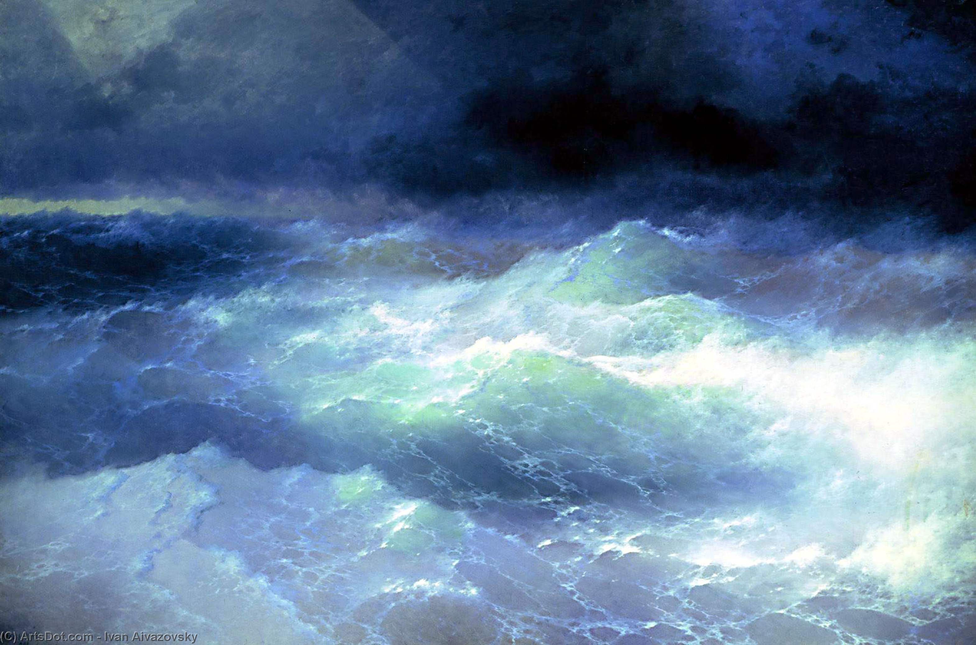 Wikioo.org - The Encyclopedia of Fine Arts - Painting, Artwork by Ivan Aivazovsky - Between the waves