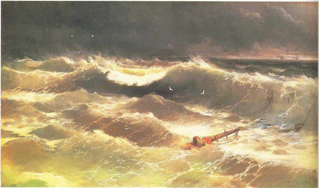 Wikioo.org - The Encyclopedia of Fine Arts - Painting, Artwork by Ivan Aivazovsky - Tempest