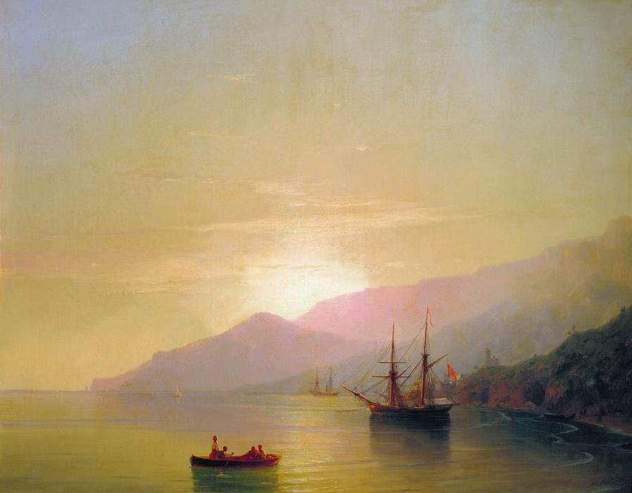 Wikioo.org – L'Enciclopedia delle Belle Arti - Pittura, Opere di Ivan Aivazovsky - Le navi alla fonda