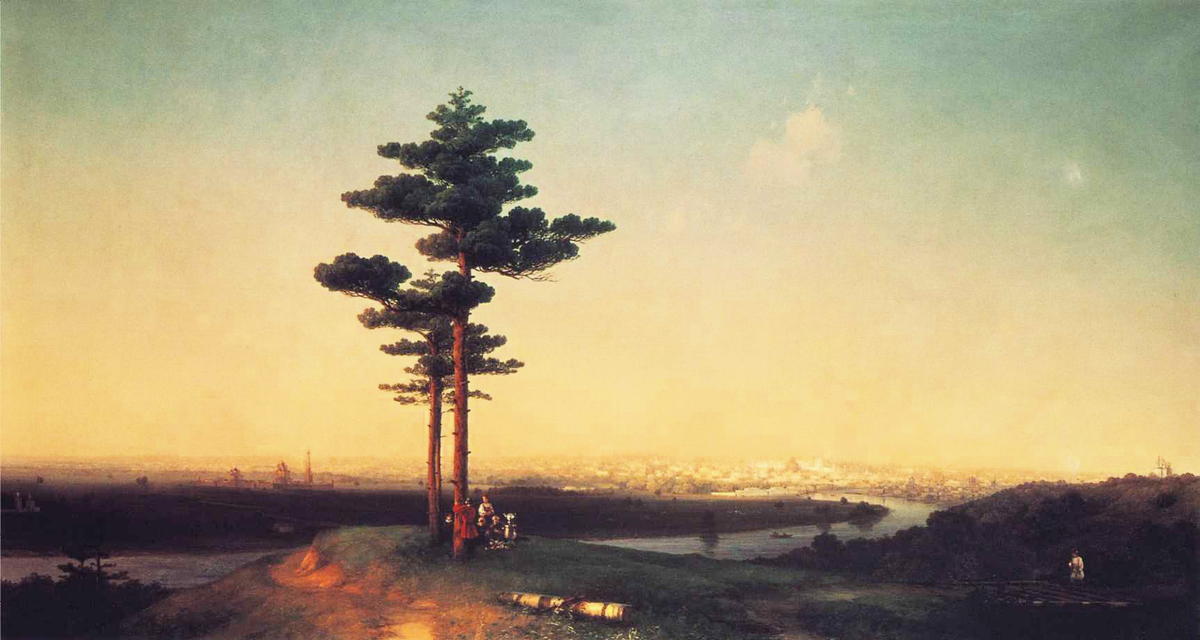 Wikioo.org - The Encyclopedia of Fine Arts - Painting, Artwork by Ivan Aivazovsky - View of Moscow from Sparrow Hills
