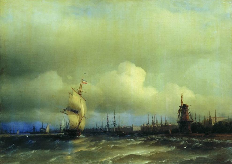 Wikioo.org - The Encyclopedia of Fine Arts - Painting, Artwork by Ivan Aivazovsky - View of Amsterdam