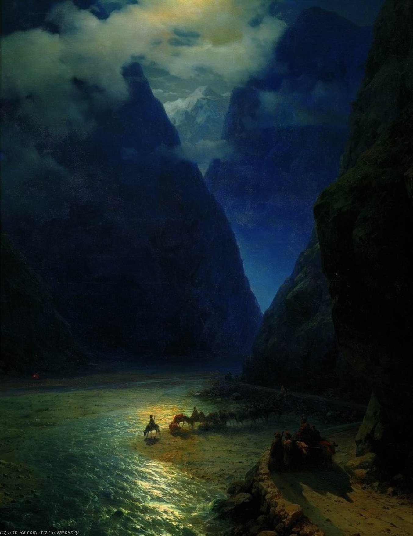 WikiOO.org - Encyclopedia of Fine Arts - Maľba, Artwork Ivan Aivazovsky - Darial Gorge