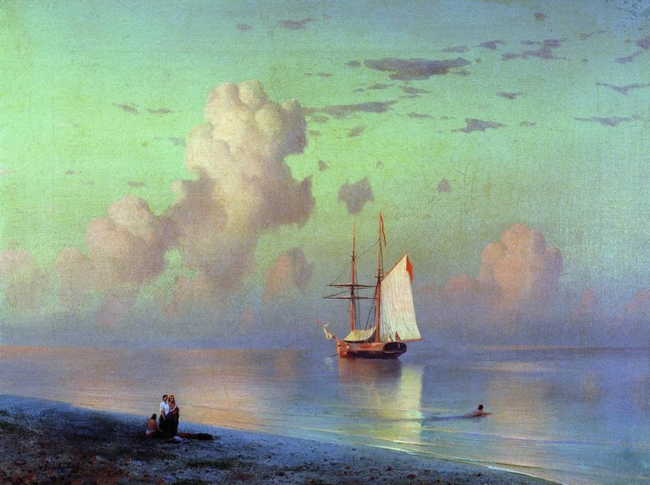 Wikioo.org - The Encyclopedia of Fine Arts - Painting, Artwork by Ivan Aivazovsky - Sunset