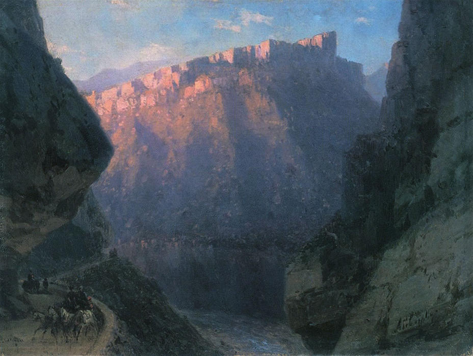 WikiOO.org - אנציקלופדיה לאמנויות יפות - ציור, יצירות אמנות Ivan Aivazovsky - Darial Gorge