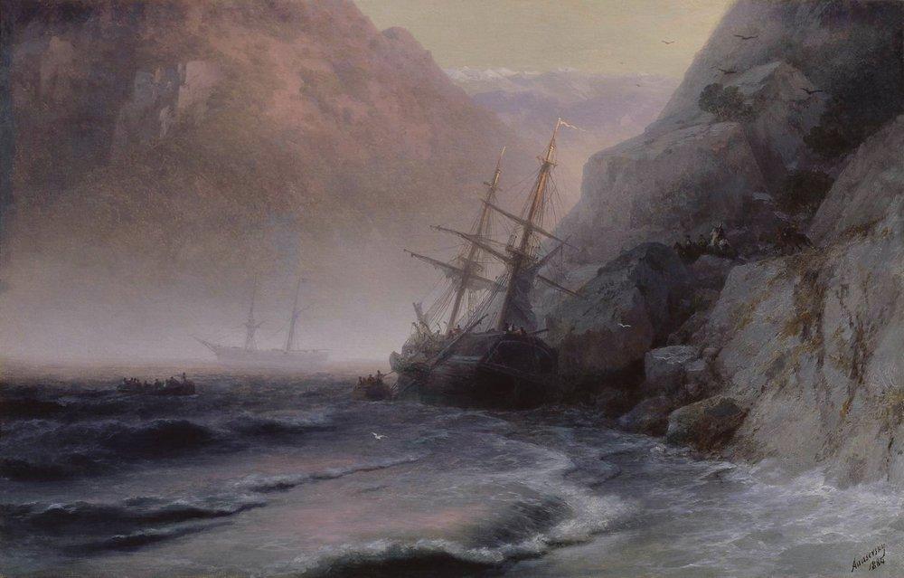 Wikioo.org - The Encyclopedia of Fine Arts - Painting, Artwork by Ivan Aivazovsky - Smugglers