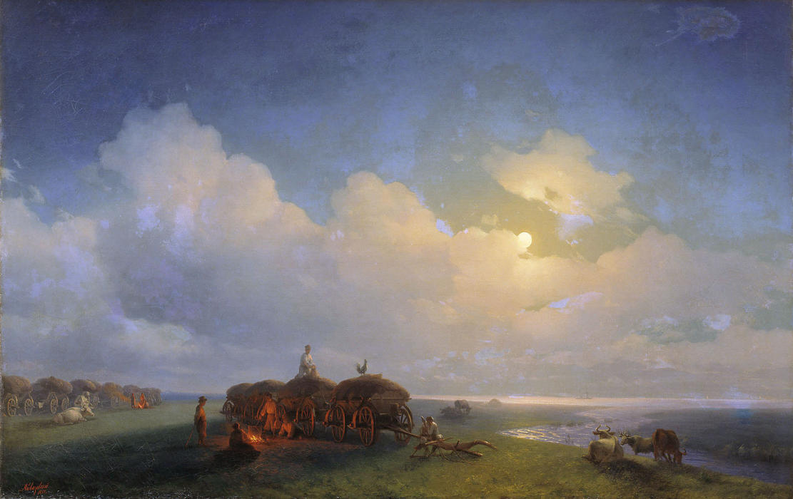 WikiOO.org - Encyclopedia of Fine Arts - Maalaus, taideteos Ivan Aivazovsky - Chumaks leisure