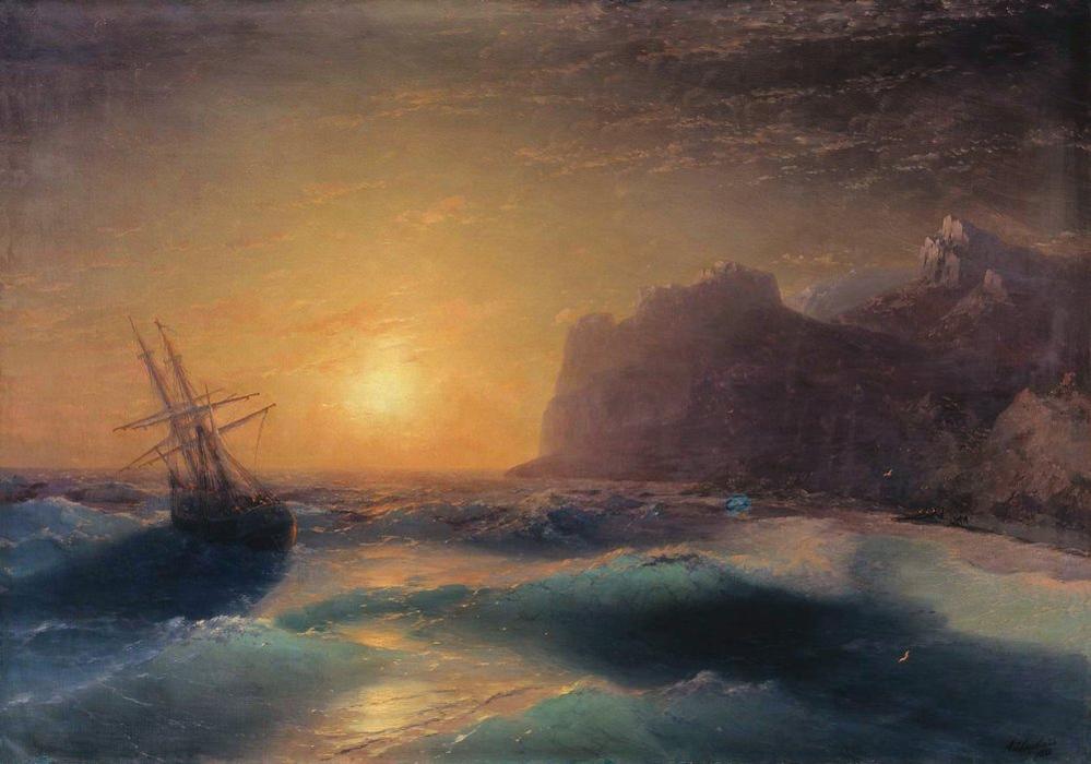 Wikioo.org - The Encyclopedia of Fine Arts - Painting, Artwork by Ivan Aivazovsky - Seascape. Koktebel