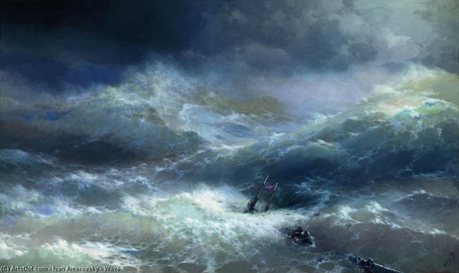 Wikioo.org - The Encyclopedia of Fine Arts - Painting, Artwork by Ivan Aivazovsky - Wave