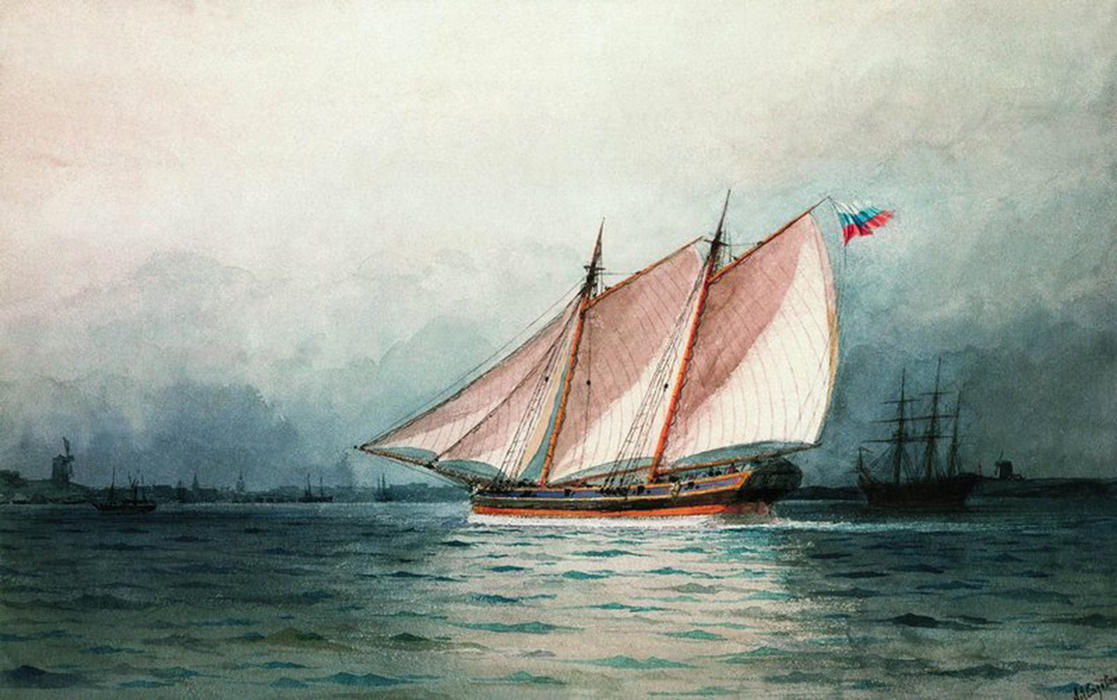 WikiOO.org - 百科事典 - 絵画、アートワーク Ivan Aivazovsky - セーリング 船