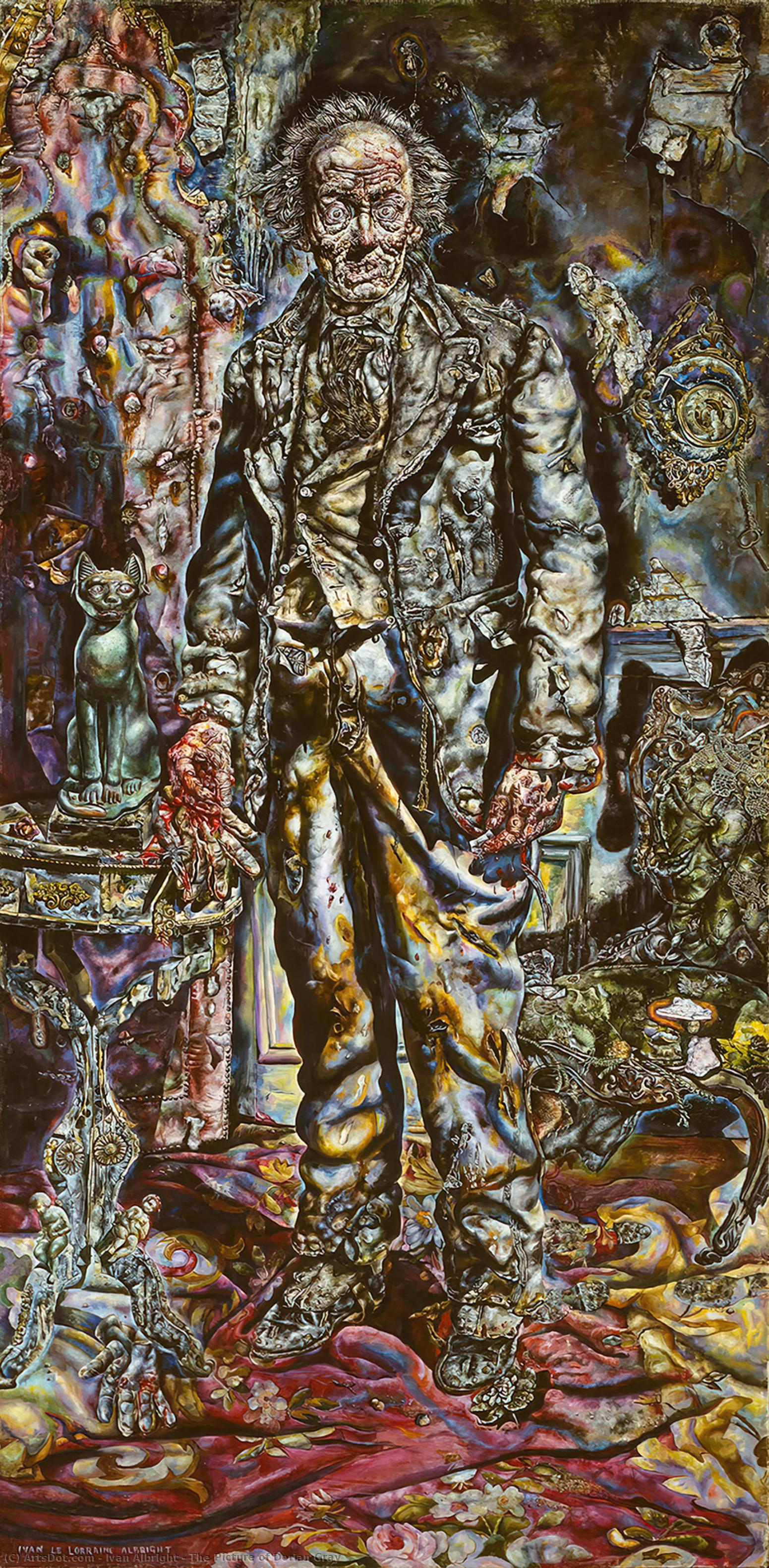 Wikoo.org - موسوعة الفنون الجميلة - اللوحة، العمل الفني Ivan Albright - The Picture of Dorian Gray