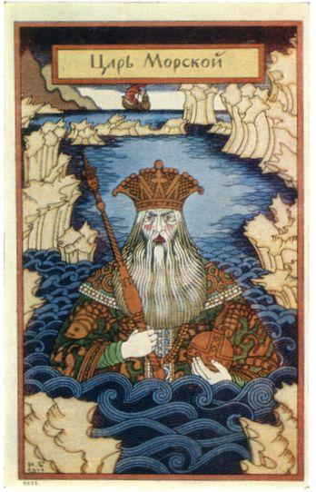 WikiOO.org - Güzel Sanatlar Ansiklopedisi - Resim, Resimler Ivan Yakovlevich Bilibin - King of the seas