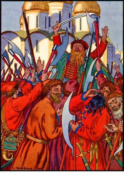 Wikioo.org - The Encyclopedia of Fine Arts - Painting, Artwork by Ivan Yakovlevich Bilibin - The Streltsy Uprising