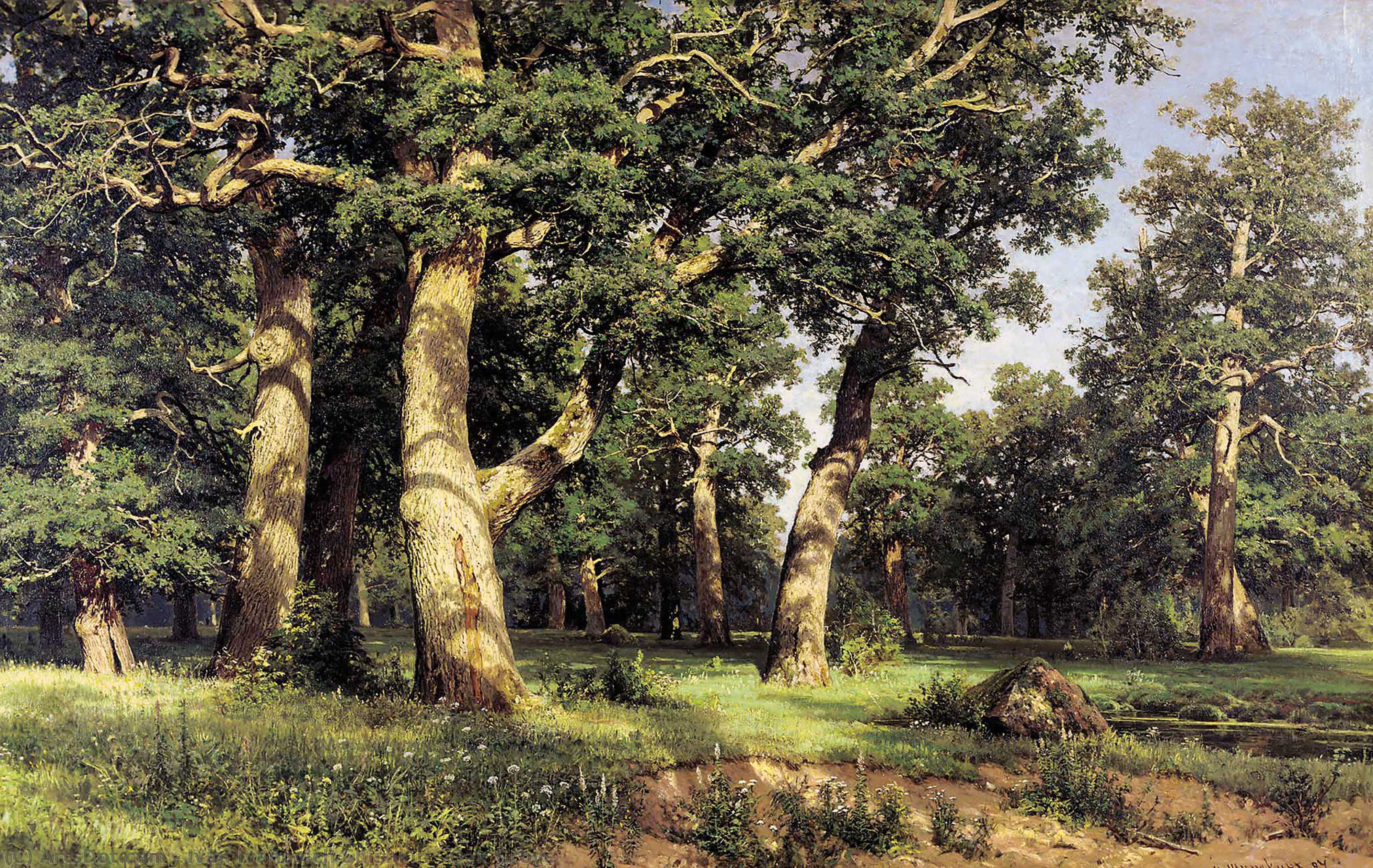 WikiOO.org - אנציקלופדיה לאמנויות יפות - ציור, יצירות אמנות Ivan Ivanovich Shishkin - Oak Grove