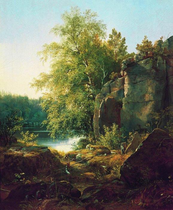 Wikioo.org - The Encyclopedia of Fine Arts - Painting, Artwork by Ivan Ivanovich Shishkin - View of Valaam Island