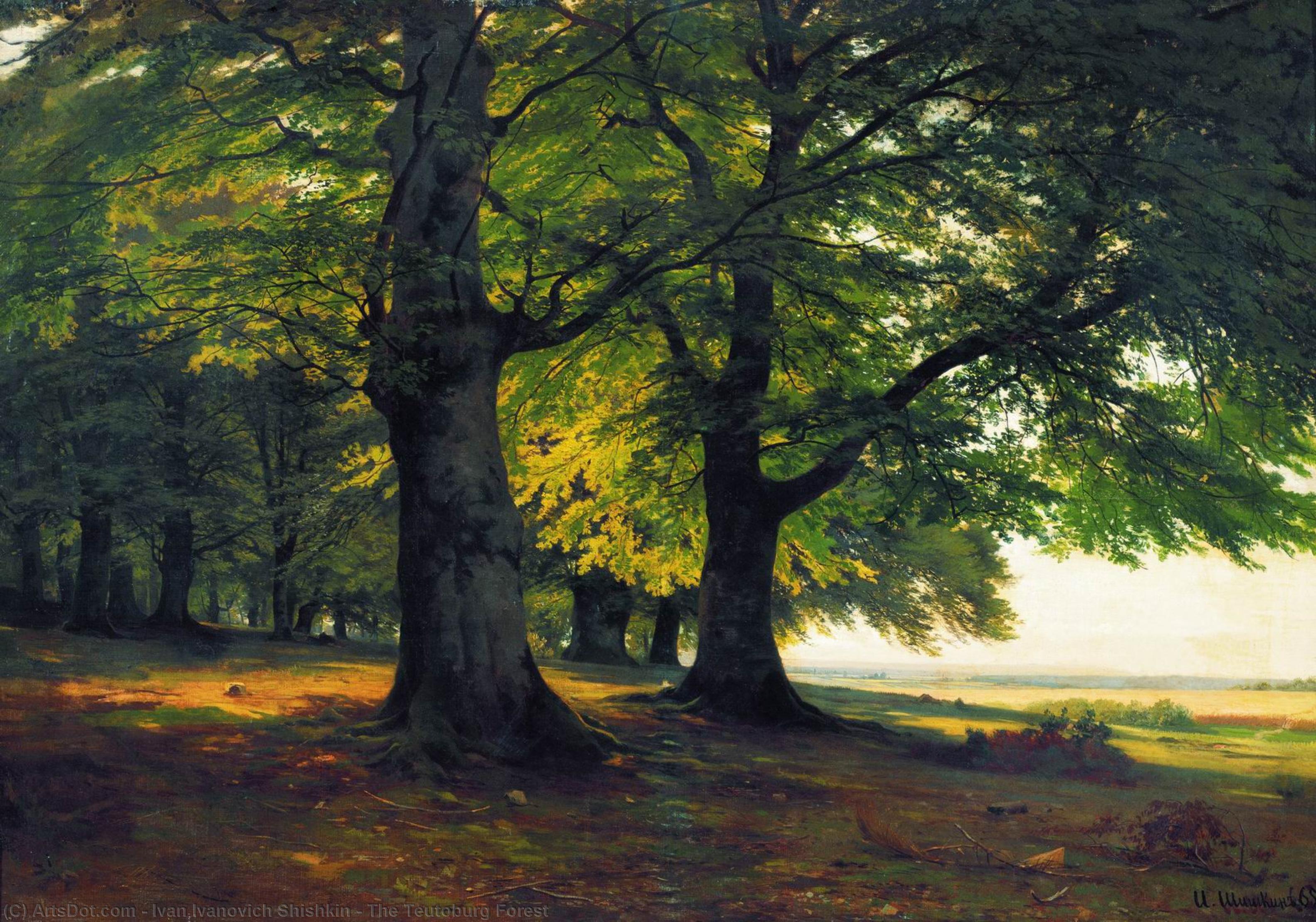 Wikioo.org - The Encyclopedia of Fine Arts - Painting, Artwork by Ivan Ivanovich Shishkin - The Teutoburg Forest