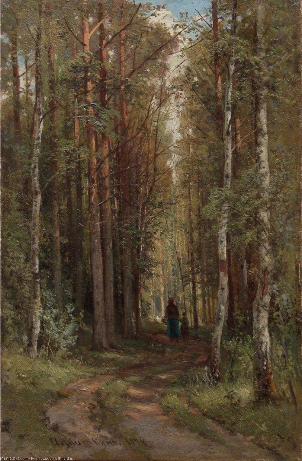 WikiOO.org – 美術百科全書 - 繪畫，作品 Ivan Ivanovich Shishkin - 森林 风景