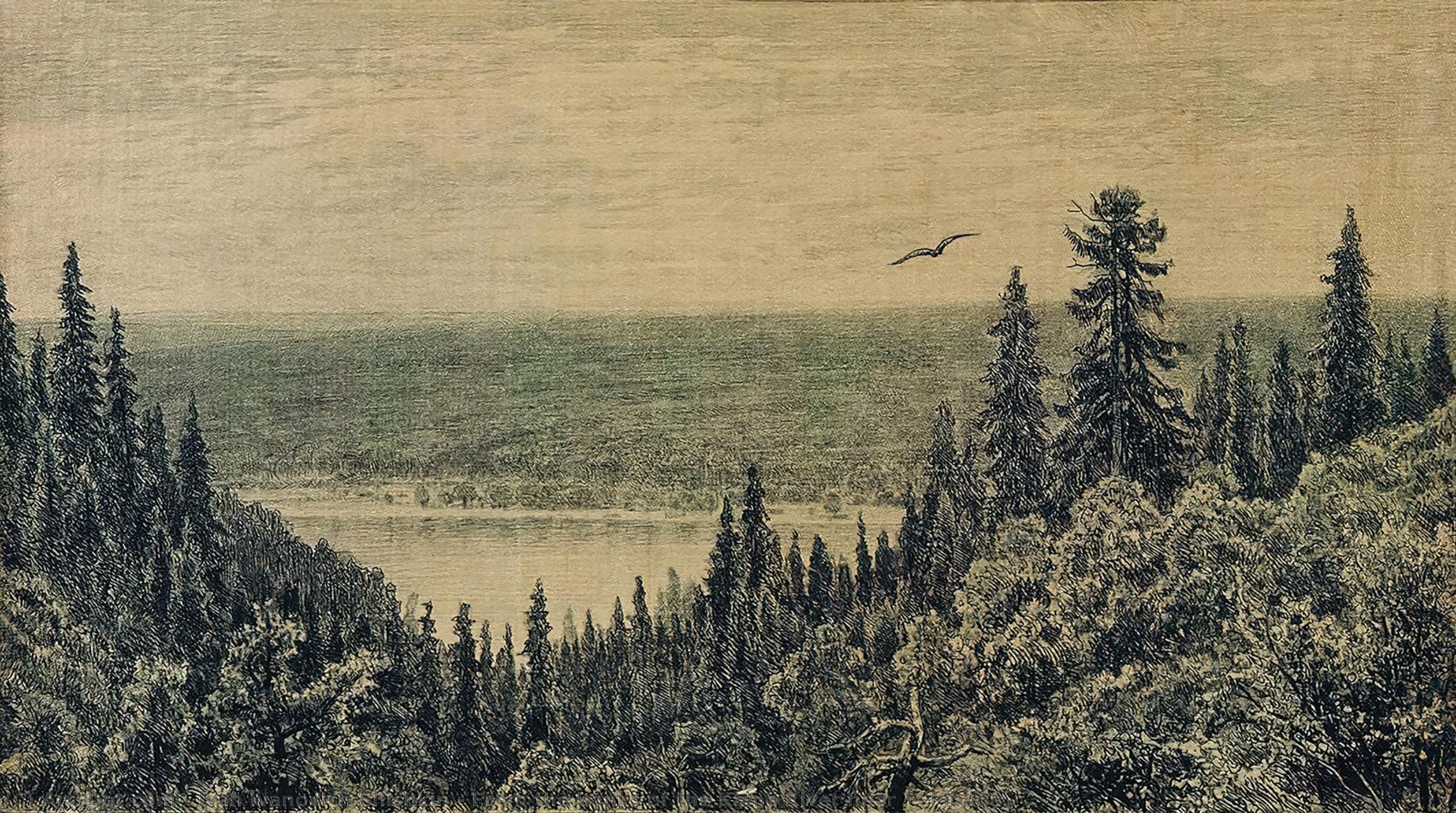 Wikioo.org - The Encyclopedia of Fine Arts - Painting, Artwork by Ivan Ivanovich Shishkin - From the banks of the Kama River near Yelabuga