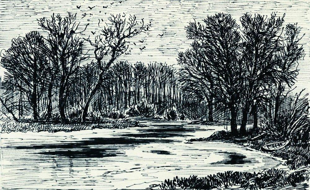 WikiOO.org - Енциклопедия за изящни изкуства - Живопис, Произведения на изкуството Ivan Ivanovich Shishkin - Swamp in the the forest