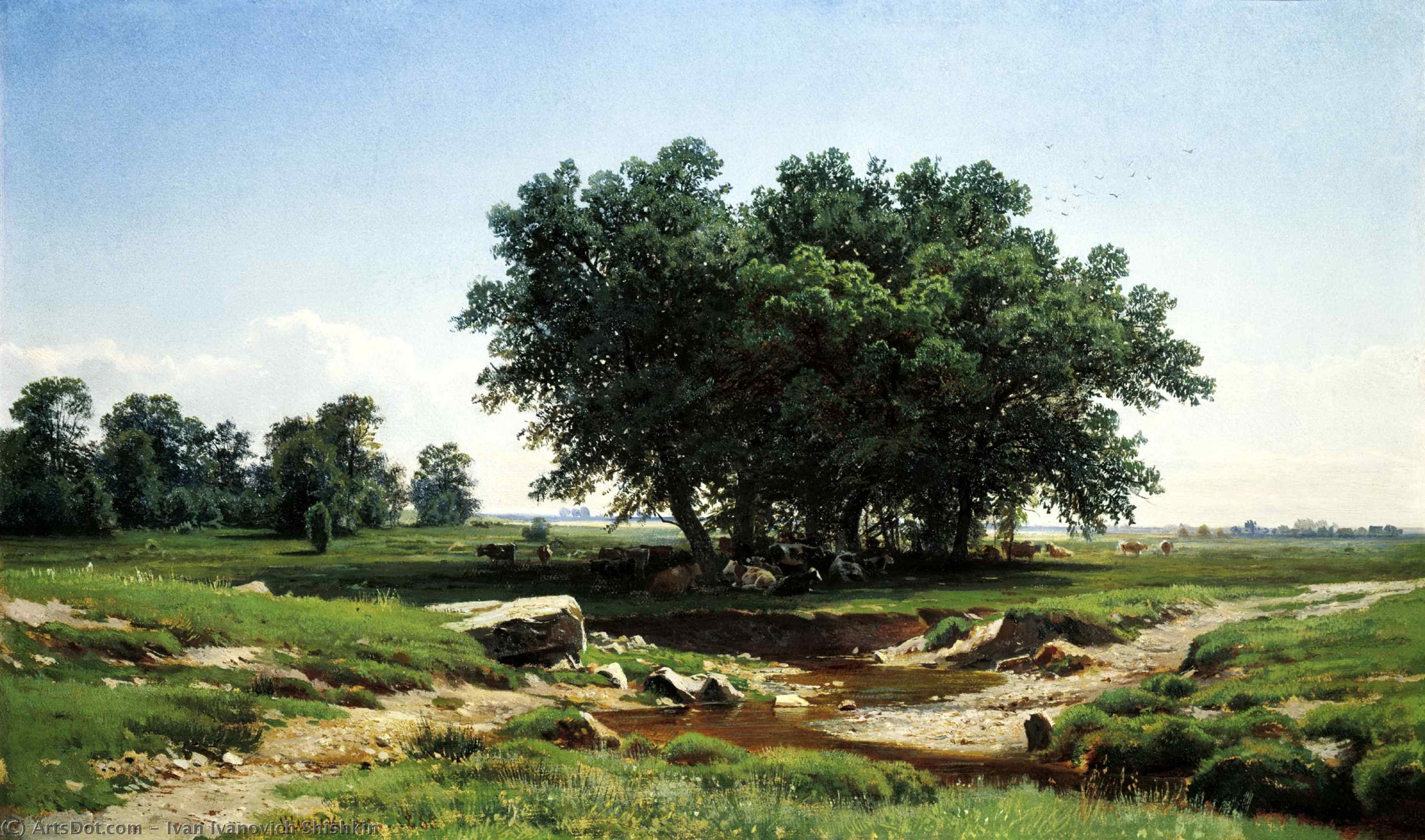 WikiOO.org - Encyclopedia of Fine Arts - Maleri, Artwork Ivan Ivanovich Shishkin - Oaks