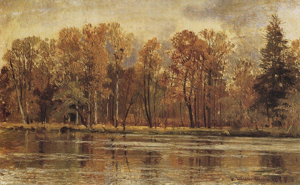 Wikioo.org - The Encyclopedia of Fine Arts - Painting, Artwork by Ivan Ivanovich Shishkin - Golden autumn