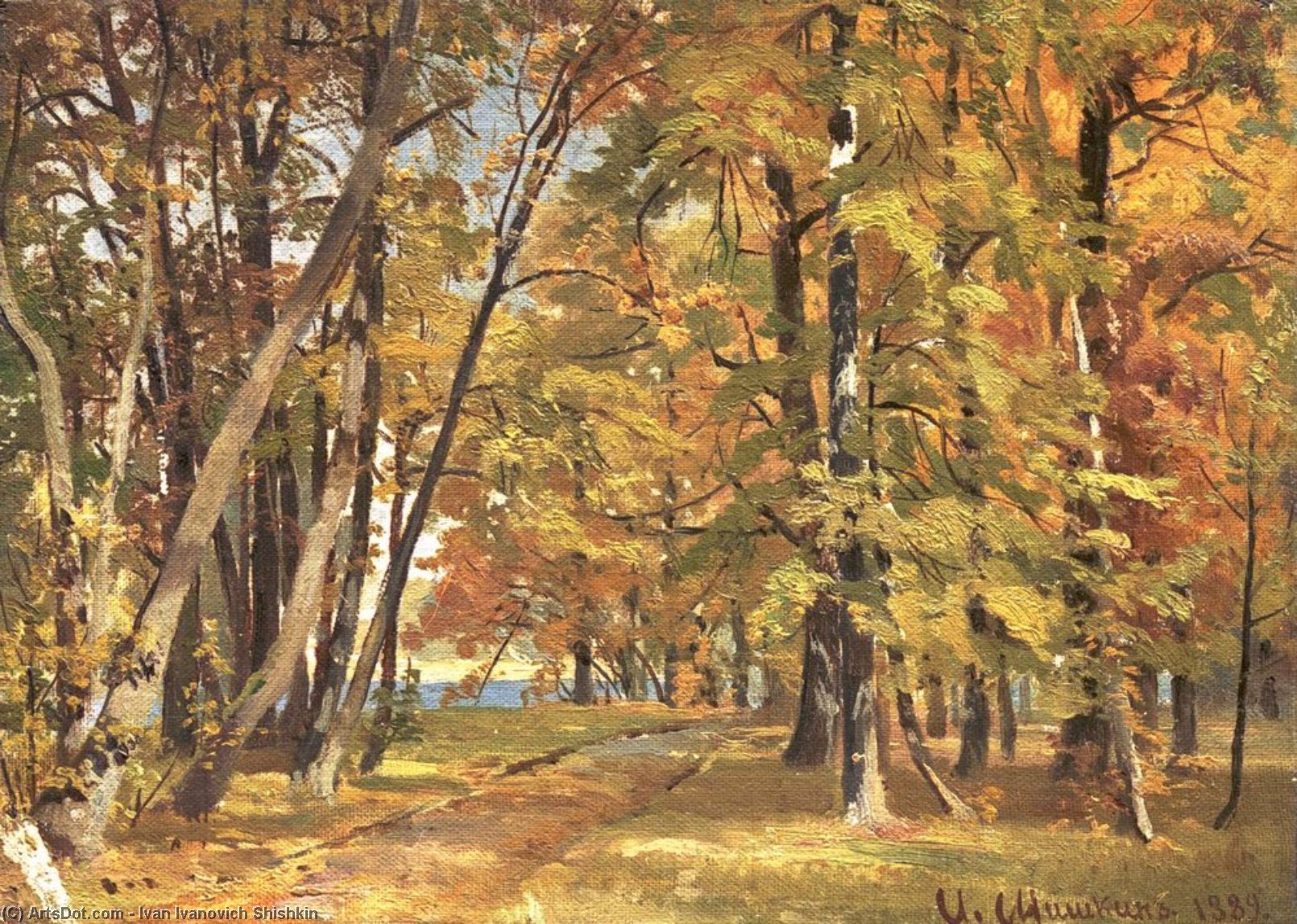 Wikioo.org - The Encyclopedia of Fine Arts - Painting, Artwork by Ivan Ivanovich Shishkin - Early Autumn