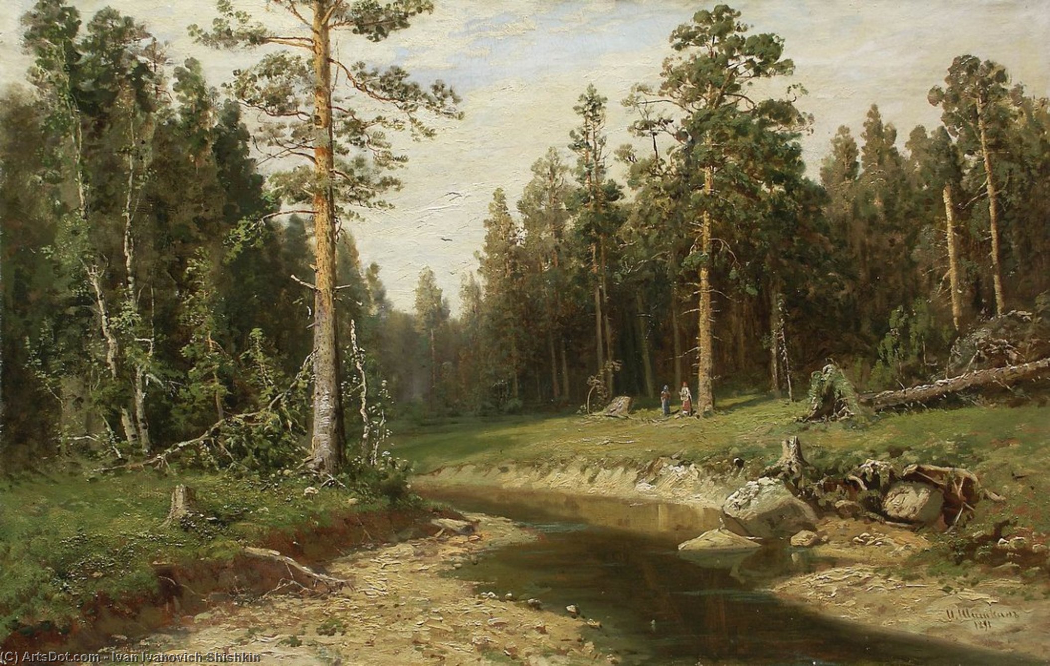Wikioo.org - The Encyclopedia of Fine Arts - Painting, Artwork by Ivan Ivanovich Shishkin - Mast Tree Forest