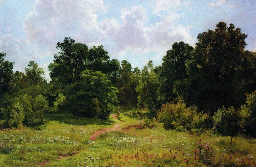 Wikioo.org - The Encyclopedia of Fine Arts - Painting, Artwork by Ivan Ivanovich Shishkin - Edge of the deciduous forest