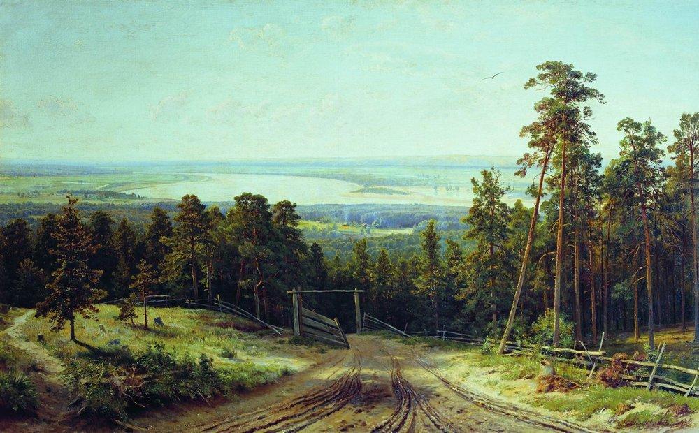 Wikioo.org - The Encyclopedia of Fine Arts - Painting, Artwork by Ivan Ivanovich Shishkin - Kama Near Yelabuga