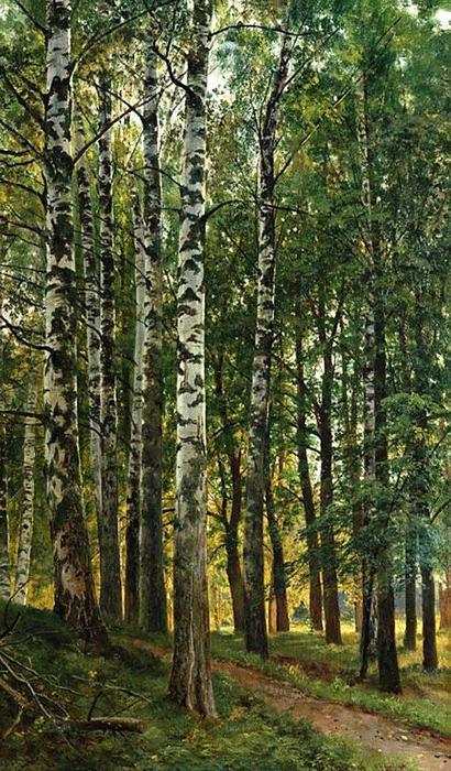 Wikioo.org - The Encyclopedia of Fine Arts - Painting, Artwork by Ivan Ivanovich Shishkin - Birch Grove