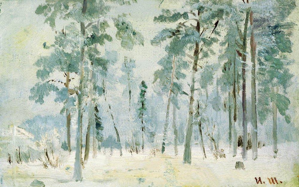 WikiOO.org – 美術百科全書 - 繪畫，作品 Ivan Ivanovich Shishkin - 森林  到 霜