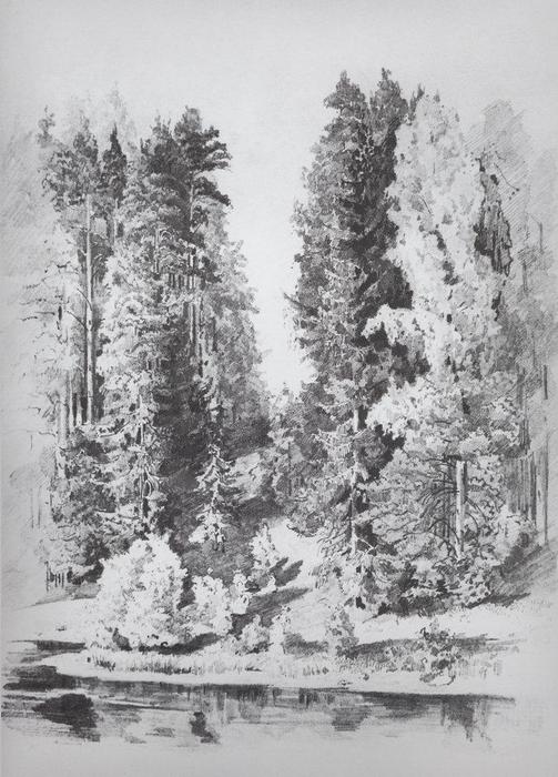 WikiOO.org – 美術百科全書 - 繪畫，作品 Ivan Ivanovich Shishkin - 在公园里