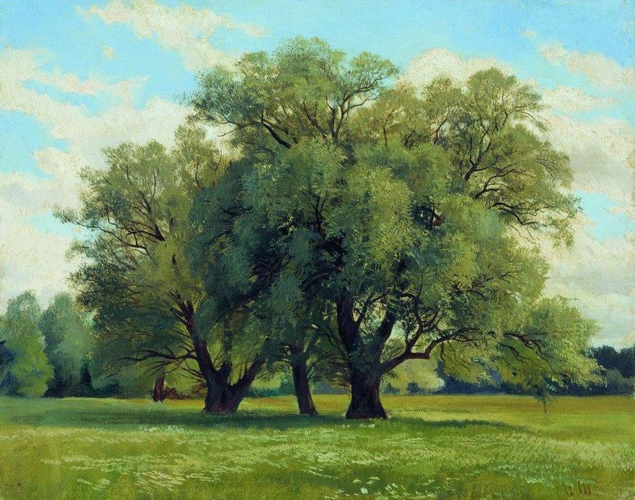 WikiOO.org - Encyclopedia of Fine Arts - Maľba, Artwork Ivan Ivanovich Shishkin - Oaks