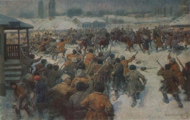 Wikioo.org - The Encyclopedia of Fine Arts - Painting, Artwork by Ivan Vladimirov - The revolt of the peasants in the village Sorochintsy