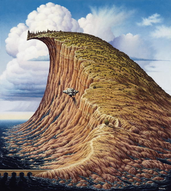 Wikioo.org - The Encyclopedia of Fine Arts - Painting, Artwork by Jacek Yerka - Tsunami