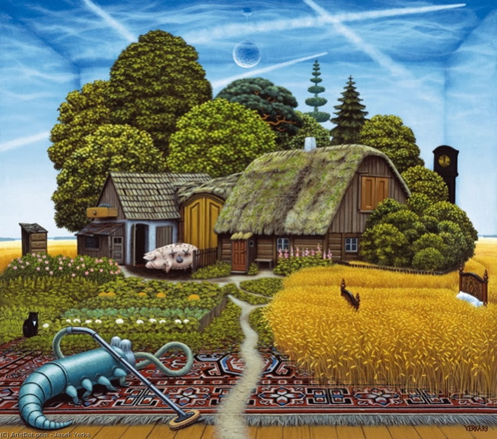 WikiOO.org - دایره المعارف هنرهای زیبا - نقاشی، آثار هنری Jacek Yerka - Peace Farm