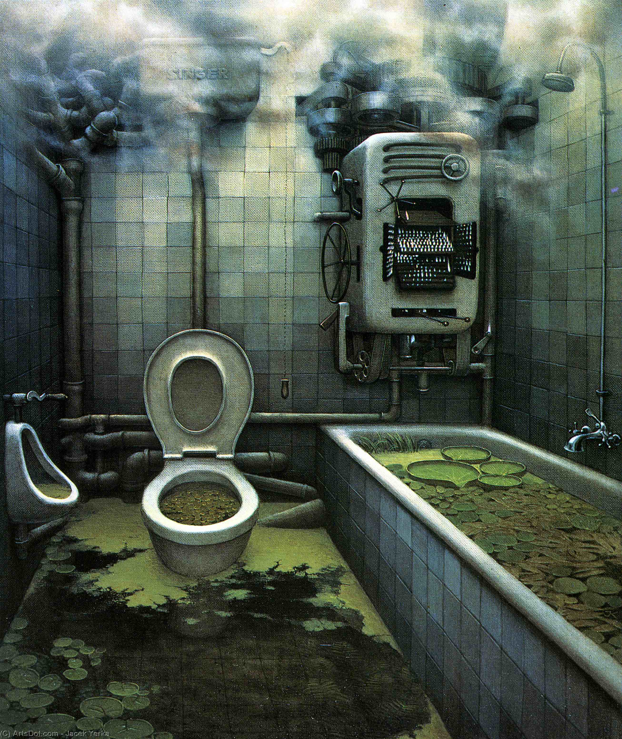 Wikioo.org - The Encyclopedia of Fine Arts - Painting, Artwork by Jacek Yerka - Back To Nature