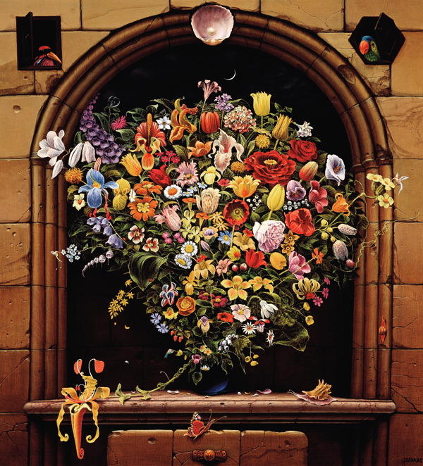 Wikioo.org - สารานุกรมวิจิตรศิลป์ - จิตรกรรม Jacek Yerka - Dutch bouquet
