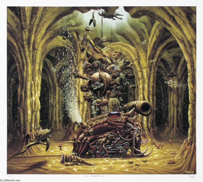 WikiOO.org - Encyclopedia of Fine Arts - Schilderen, Artwork Jacek Yerka - From the depths of