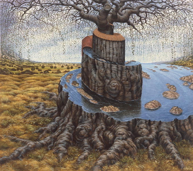 Wikioo.org - The Encyclopedia of Fine Arts - Painting, Artwork by Jacek Yerka - The World tree