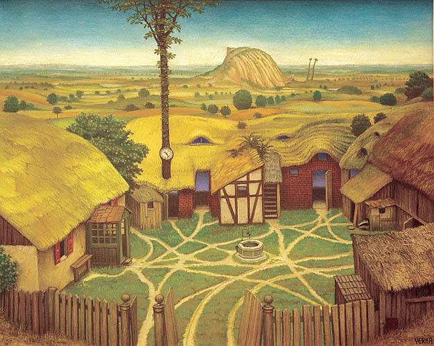 WikiOO.org - Encyclopedia of Fine Arts - Maalaus, taideteos Jacek Yerka - Under the Landscapes