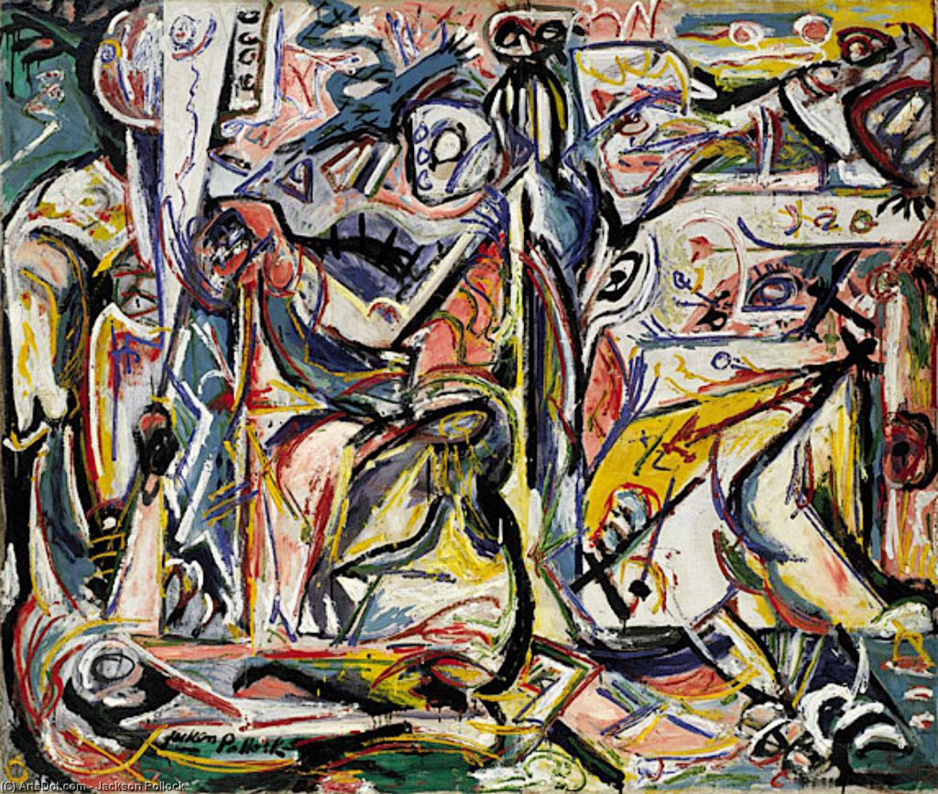 WikiOO.org - Encyclopedia of Fine Arts - Maleri, Artwork Jackson Pollock - Circumcision January