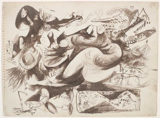 Wikioo.org - Encyklopedia Sztuk Pięknych - Malarstwo, Grafika Jackson Pollock - Untitled (O'Connor-Thaw 770)