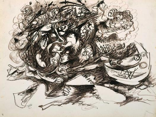 WikiOO.org - Енциклопедия за изящни изкуства - Живопис, Произведения на изкуството Jackson Pollock - Untitled (O'Connor-Thaw 771)
