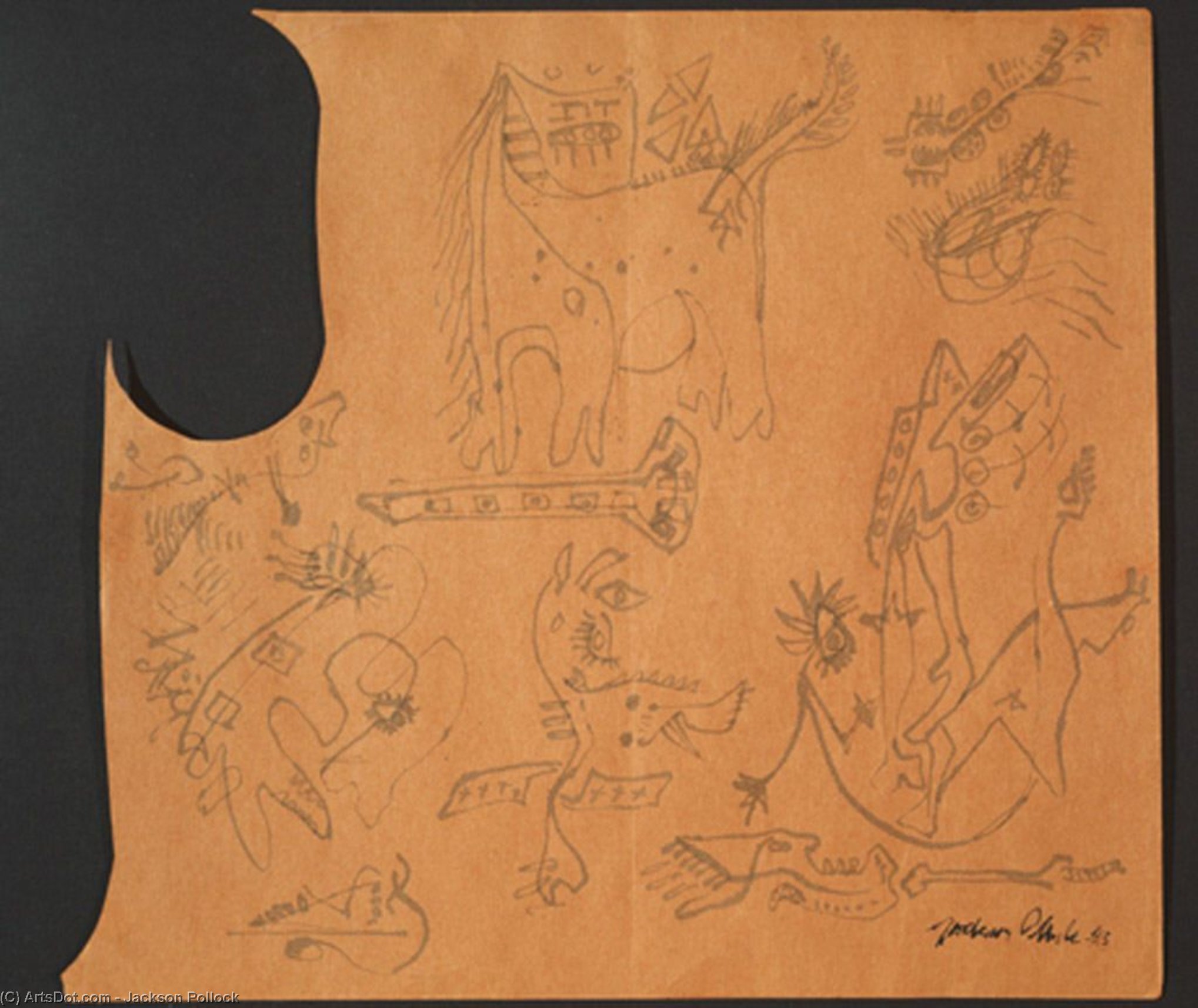 WikiOO.org – 美術百科全書 - 繪畫，作品 Jackson Pollock - 无 11