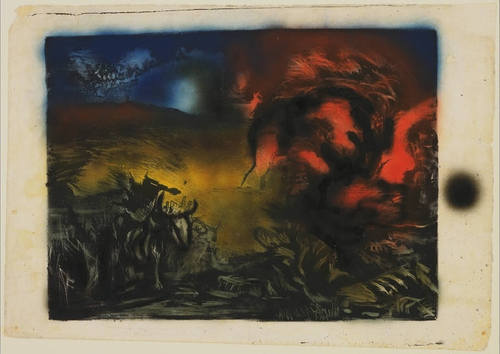 Wikoo.org - موسوعة الفنون الجميلة - اللوحة، العمل الفني Jackson Pollock - Landscape with Steer