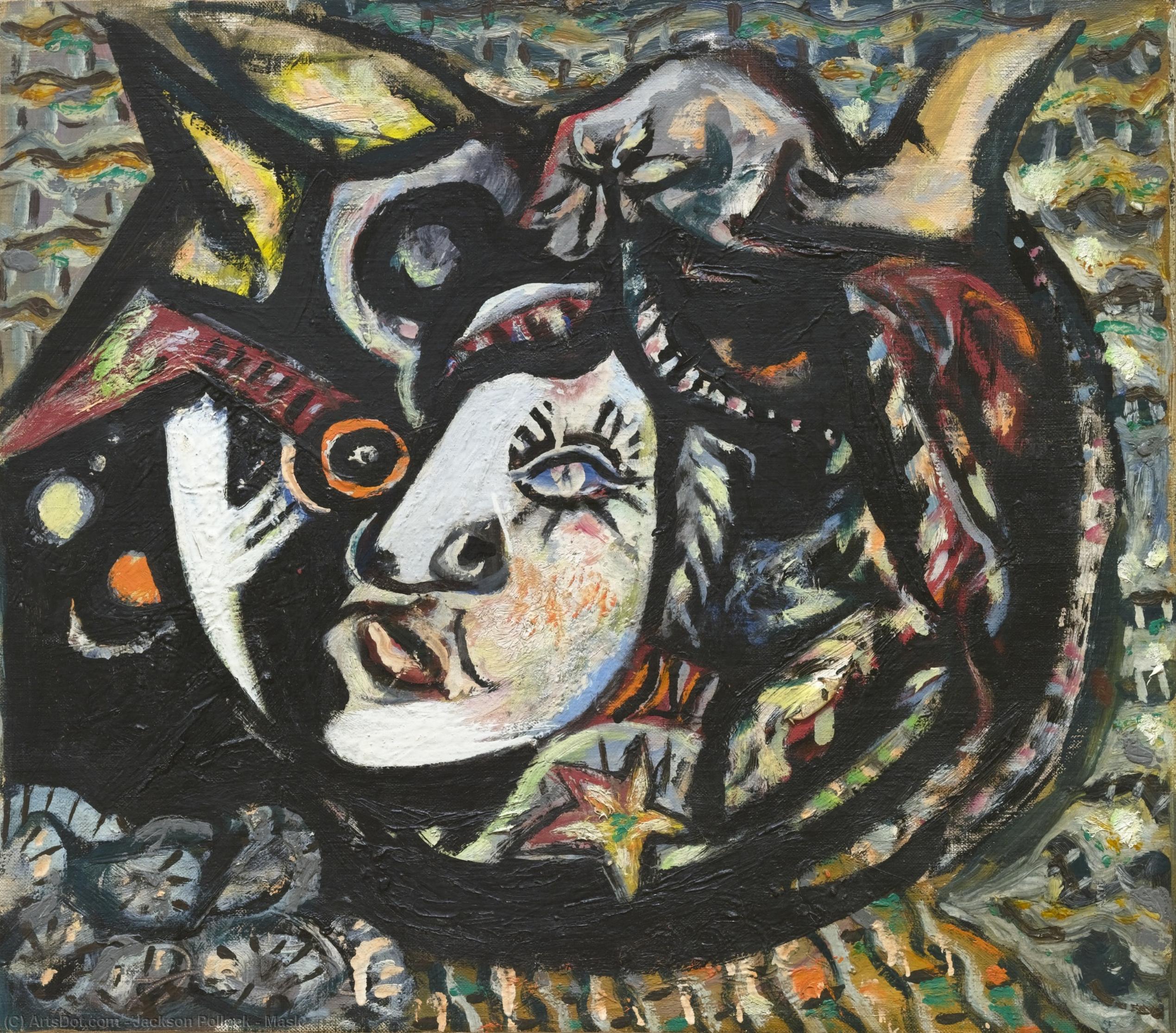 WikiOO.org - Εγκυκλοπαίδεια Καλών Τεχνών - Ζωγραφική, έργα τέχνης Jackson Pollock - Mask