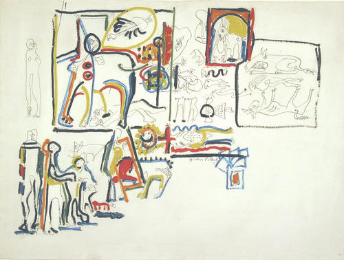 WikiOO.org - Encyclopedia of Fine Arts - Festés, Grafika Jackson Pollock - Animals and Figures